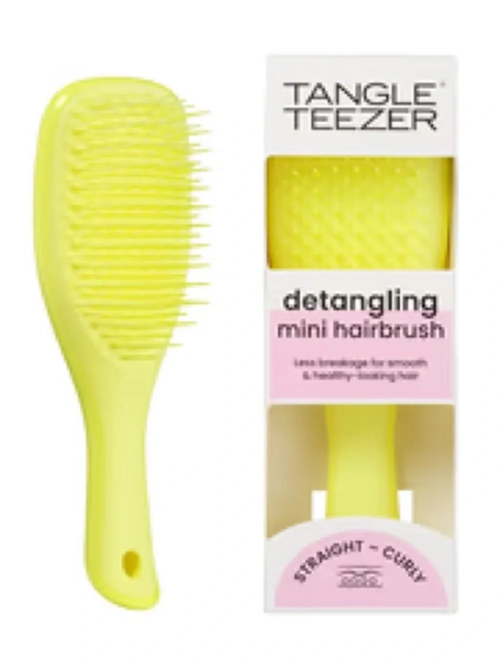 Tangle Teezer Detangling Mini Hairbrush — Bright Yellow
